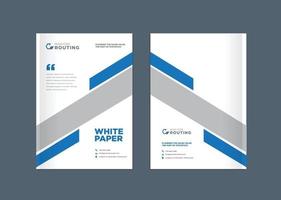 Diseño de portada de folleto comercial o informe anual y portada de perfil de empresa o folleto y portada de catálogo. vector