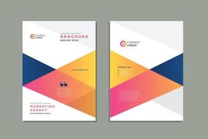 Business Brochure Cover Design or Annual Report and Company Profile Cover or Booklet and Catalog Cover vector