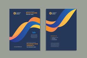 Business Brochure Cover Design or Annual Report and Company Profile Cover or Booklet and Catalog Cover vector