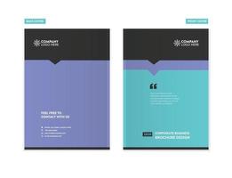 Diseño de portada de folleto comercial o informe anual y perfil de la empresa. vector