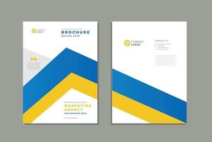 Business Brochure Cover Design or Annual Report and Company Profile Cover or Booklet and Catalog Cover vector