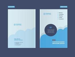 Business Brochure Cover Design or Annual Report and Company Profile Cover or Booklet and Catalog Cover vector