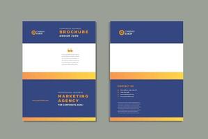 Business Brochure Cover Design or Annual Report and Company Profile Cover or Booklet and Catalog Cover vector