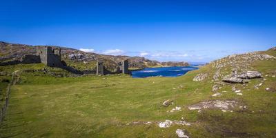 Relaxing at the vintage Three Castle Head on Mizen Peninsula in Ireland photo