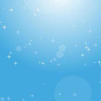 Color abstract background of blue sky with bokeh and stars. Simple flat vector illustration.