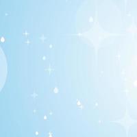 Light blue abstract background with stars and bokeh. Beautiful sky. Simple flat vector illustration.