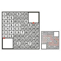 Mathematical square maze. Game for kids. Puzzle for children. The study of numbers. Labyrinth conundrum. Flat vector illustration isolated on white background. With answer. With place for your image.