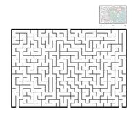 Abstract rectangular large maze. Game for kids and adults. Puzzle for children. Find the right way out. Labyrinth conundrum. Flat vector illustration.