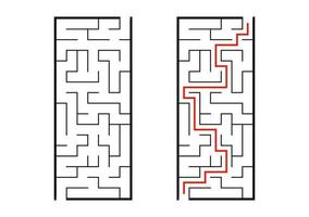 Abstact labyrinth. Educational game for kids. Puzzle for children. Maze conundrum. Find the right path. Vector illustration.