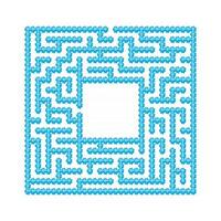 Abstract maze. Game for kids. Puzzle for children. Cartoon style. Labyrinth conundrum. Color vector illustration. The development of logical and spatial thinking.