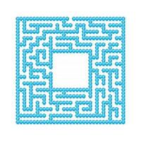 Abstract maze. Game for kids. Puzzle for children. Cartoon style. Labyrinth conundrum. Color vector illustration. The development of logical and spatial thinking.