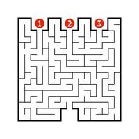 Abstract square maze. Game for kids. Puzzle for children. Find the right path. Labyrinth conundrum. Flat vector illustration isolated on white background.