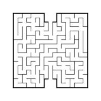 Abstract square maze. Game for kids. Puzzle for children. Find the right path. Labyrinth conundrum. Flat vector illustration isolated on white background.