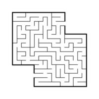 Color square maze. Game for kids. Puzzle for children. Labyrinth conundrum. Flat vector illustration isolated on white background. With place for your image.