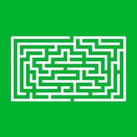 Abstract rectangular maze. Game for kids. Puzzle for children. One entrance, one exit. Labyrinth conundrum. Flat vector illustration isolated on color background.