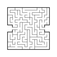 Abstract square maze. Game for kids. Puzzle for children. Find the right path. Labyrinth conundrum. Flat vector illustration isolated on white background.