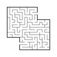 Abstract square maze. Game for kids. Puzzle for children. Labyrinth conundrum. Flat vector illustration isolated on white background. With place for your image.