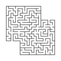 Abstract square maze. Game for kids. Puzzle for children.Labyrinth conundrum. Flat vector illustration isolated on white background. With place for your image.