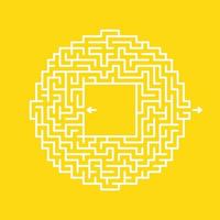 Abstract round maze. Game for kids and adults. Puzzle for children. Labyrinth conundrum. Flat vector illustration isolated on color background.