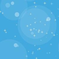 Color abstract background of blue sky with bokeh and stars. Simple flat vector illustration.