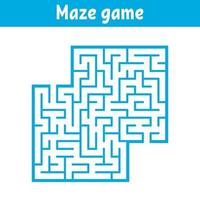 Color square maze. Game for kids. Puzzle for children. Labyrinth conundrum. Flat vector illustration isolated on white background. With place for your image.