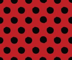 Vintage polka dots white and red pattern, colorful background - vector abstract background
