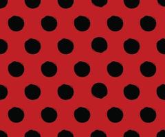 Vintage polka dots white and red pattern, colorful background - vector abstract background