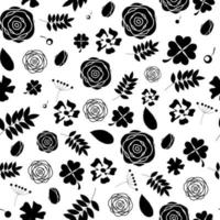 Abstract Natural Flower Seamless Pattern Background Vector Illustration