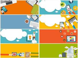 Modern Flat Design Banner Set for your Business Vector Illustration