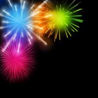 fireworks background on black vector