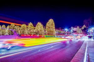 Outdoor christmas decorations at christmas town usa photo