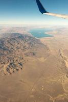 Vista aérea desde el avión sobre Reno Nevada foto