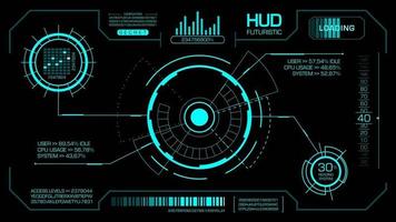 Head up display futurista. vector de imagen.