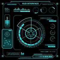 Concept of the hud interface. Head up display futuristic. vector