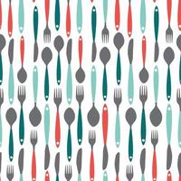 Seamless Pattern with Forks, Spoons end Knifes. Vector Illustration