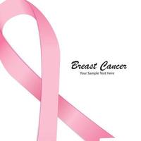 Breast Cancer Awareness Pink Ribbon Vector Illustration