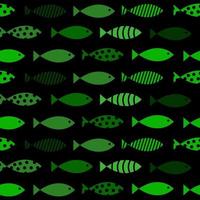 Mult Fish Seamless Pattern Background Vector Illustration