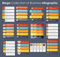 conjunto de plantillas de infografía para la ilustración de vector de negocio