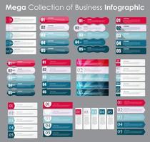 conjunto de plantillas de infografía para la ilustración de vector de negocio