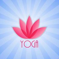 Signo de flor de loto para bienestar, spa y yoga. ilustración vectorial vector