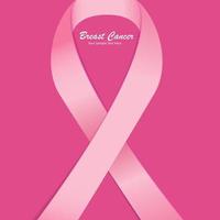 Breast Cancer Awareness Pink Ribbon Vector Illustration