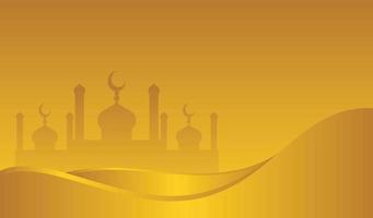 Islamic background with mosque design vector