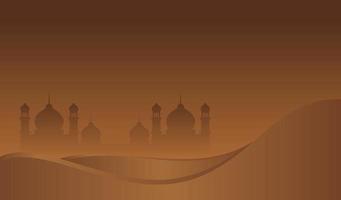 Islamic background with mosque design vector