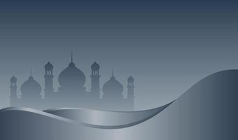 Islamic background with mosque design vector