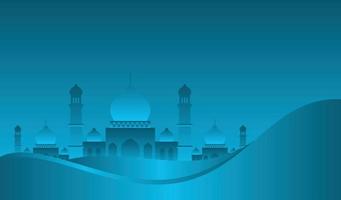 Islamic background with mosque design vector