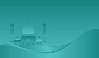 Islamic background with mosque design vector