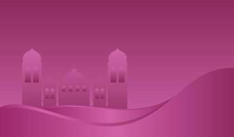 Islamic background with mosque design vector