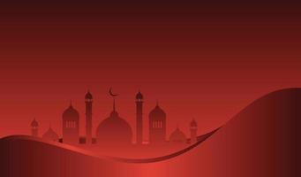 Islamic background with mosque design vector