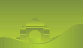 Islamic background with mosque design vector