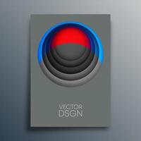 Diseño de círculos degradados para folletos, portadas de volantes, antecedentes abstractos, carteles u otros productos de impresión. ilustración vectorial. vector